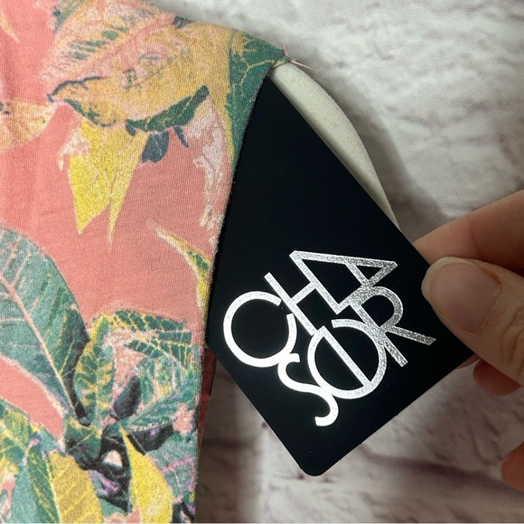 Chaser Floral Panther Print Tank Top NWT - Picture 6 of 13